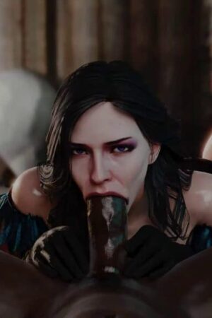 Yennefer Blowjob POV hentai video
